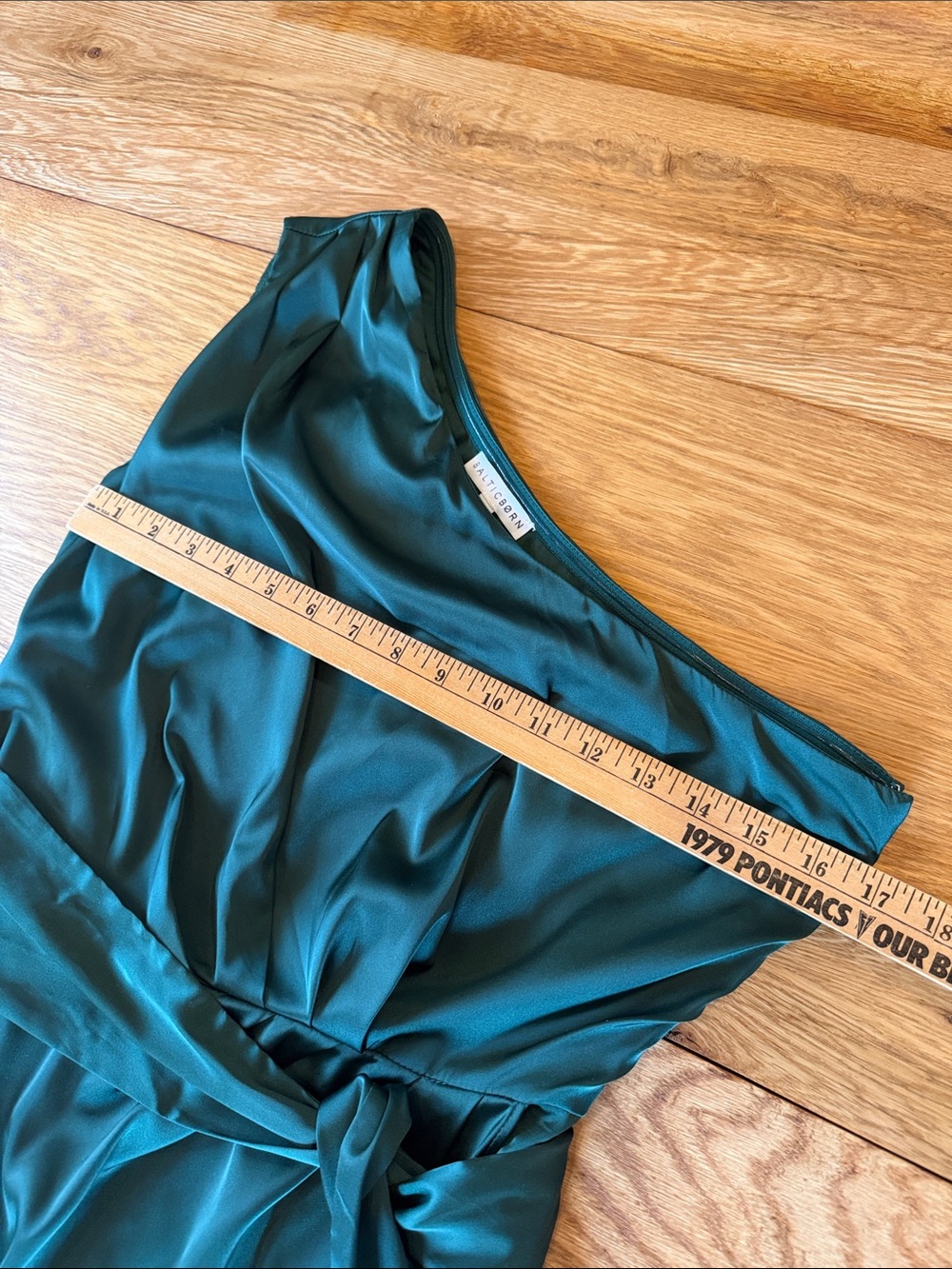 ๐ Baltic Born Celia One Shoulder Midi Dress in Dark Green Sz XL - Picture 4 of 13
